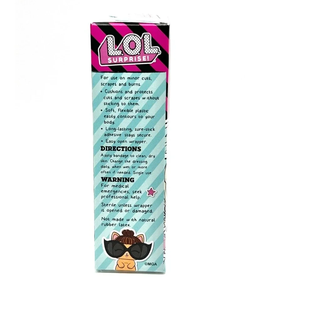 LOL Surprise Bandages 6 Boxes‎ 14 ct Sterile Adhesive Fun Designs Band-Aids New